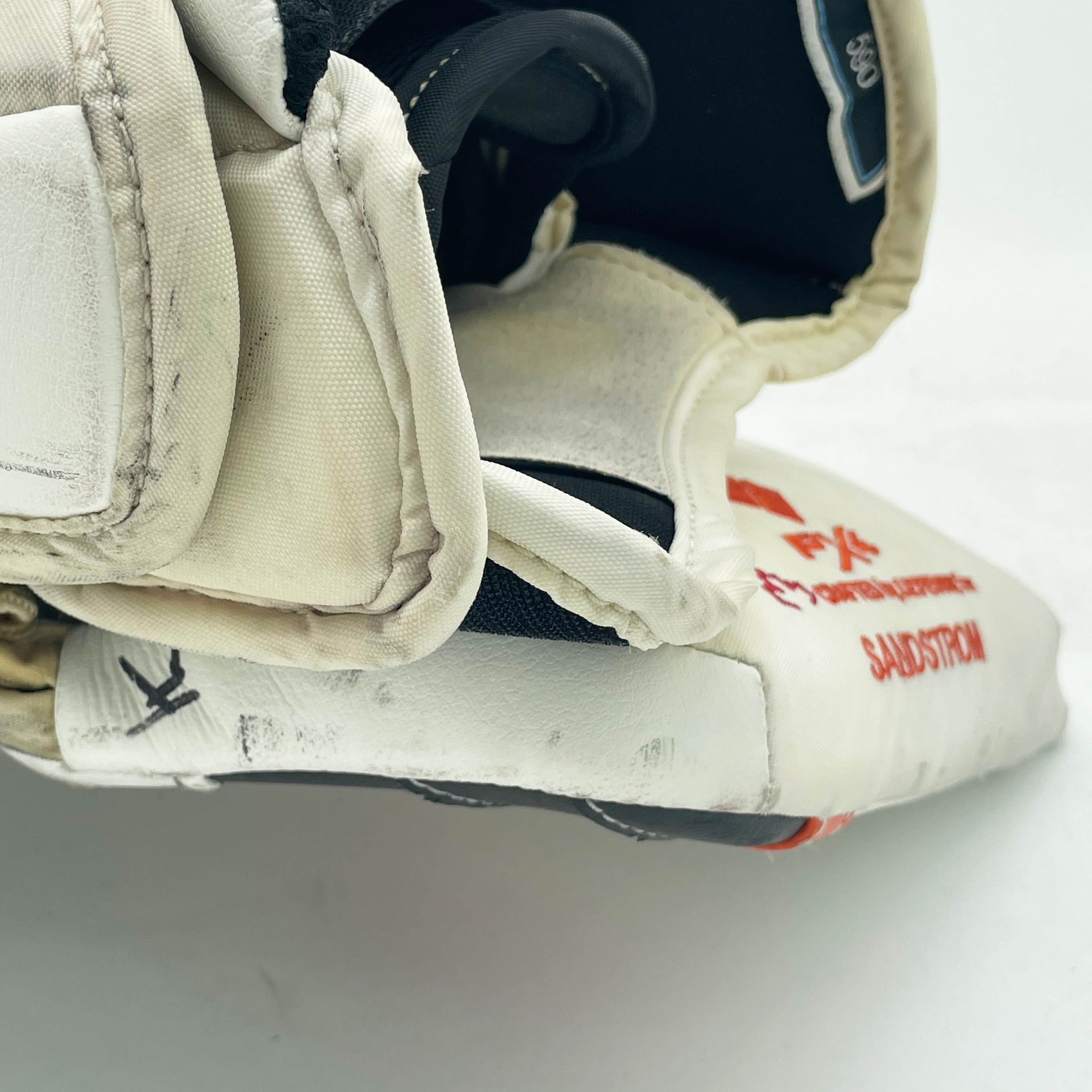 True HZRDUS PX4 - Ensemble complet de gardien de but Pro Stock d'occasion - Felix Sandstrom - (Blanc/Noir/Orange)